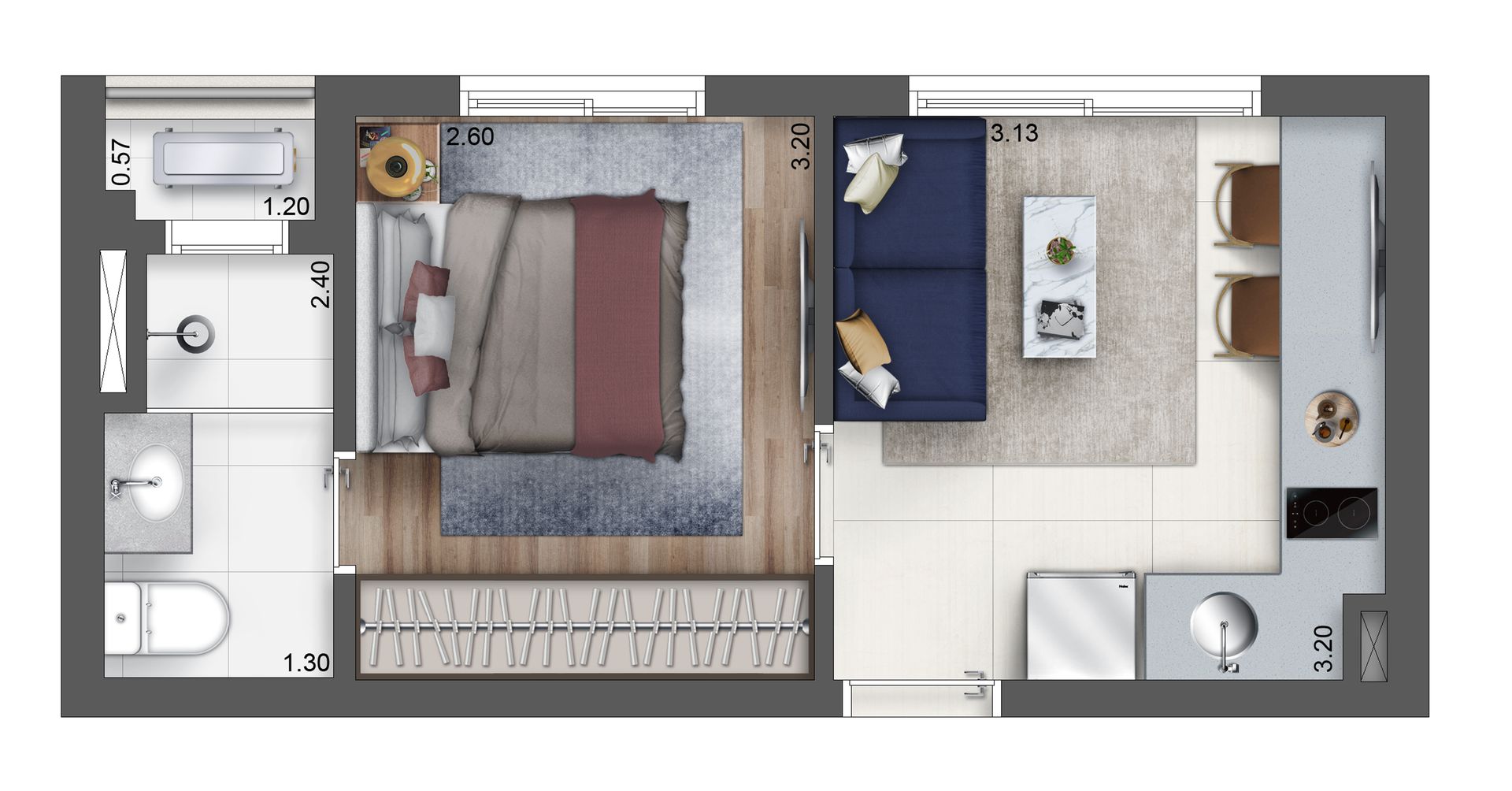 Planta tipo - 27m²